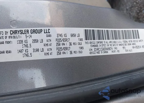 2014 Chrysler Town & Country Touring-L from USA, damaged, VIN 2C4RC1CG0ER409674